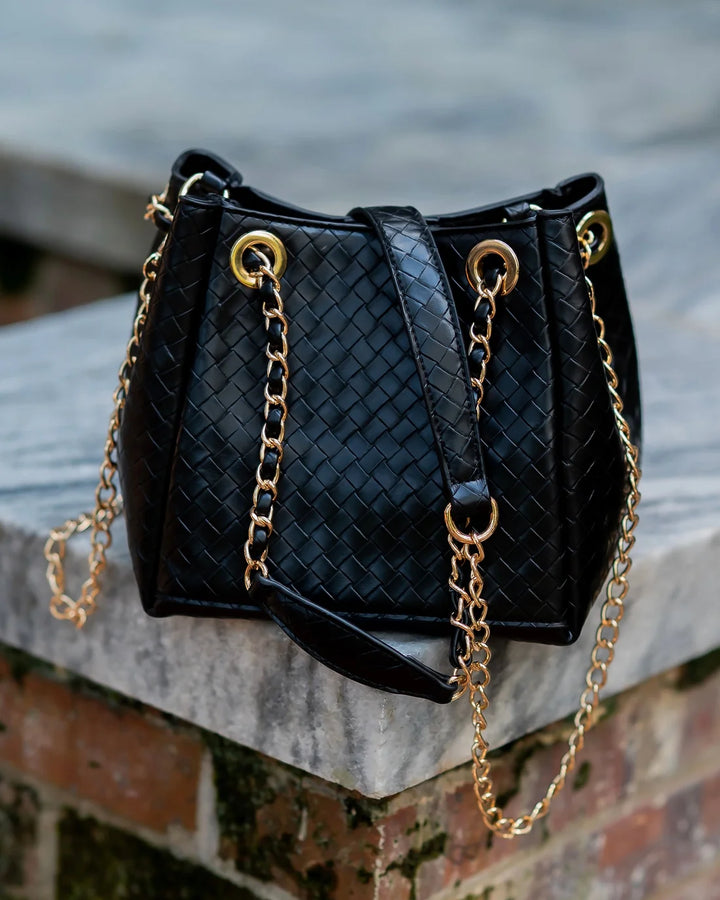 Lainey Mini Tote - Woven Black