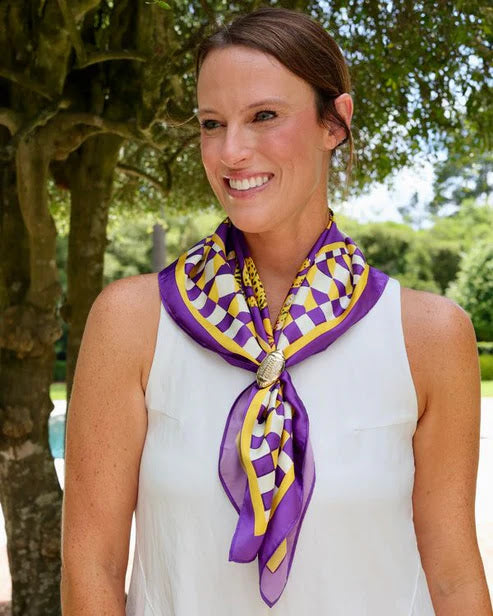 Sally Scarf Slide - Gold