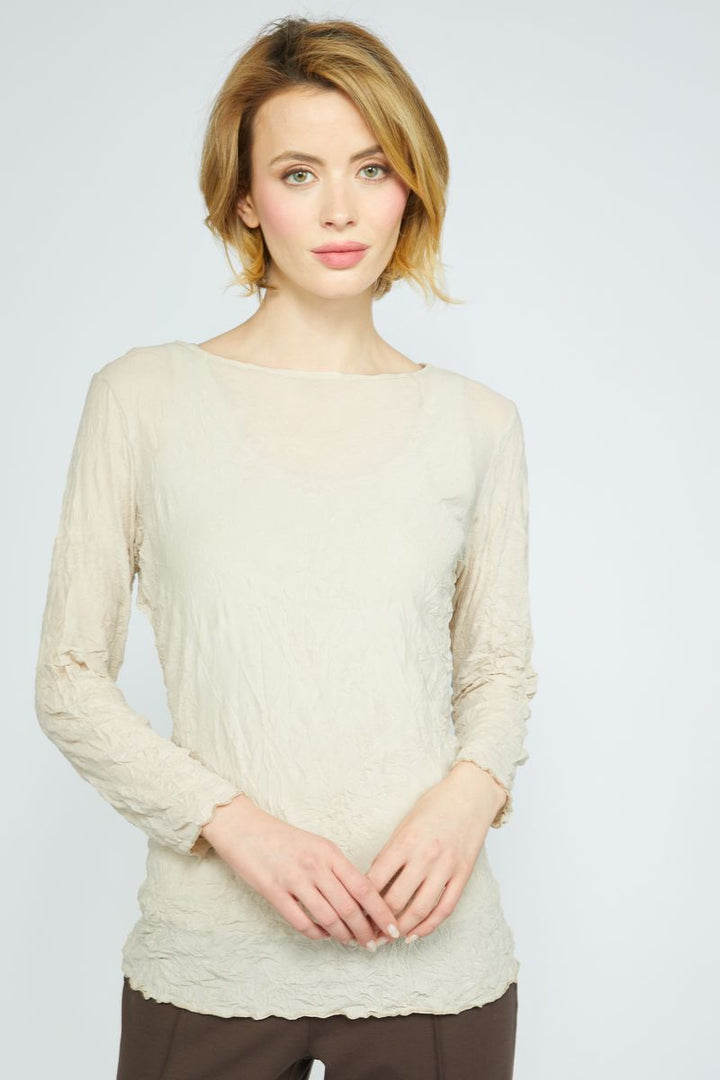 Crinkle Tee - Cloud