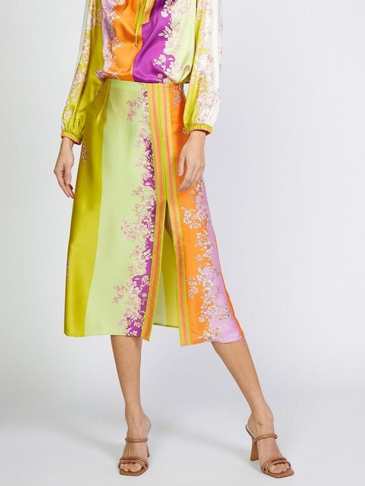 Color Block Midi Skirt - Spring